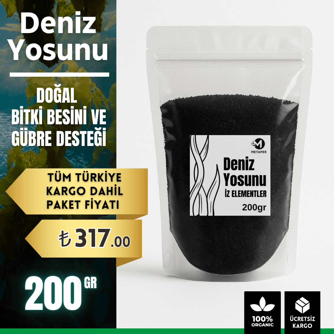 Deniz Yosunu – Doğal Bitki Besini ve Gübre Desteği (200 gr)