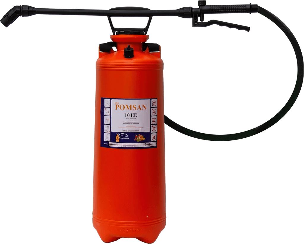 Pomsan 10 Litre Mekanik Basınçlı Bahçe İlaçlama Pompası – Sera & Bitki Püskürtücü (K-93 Serisi)