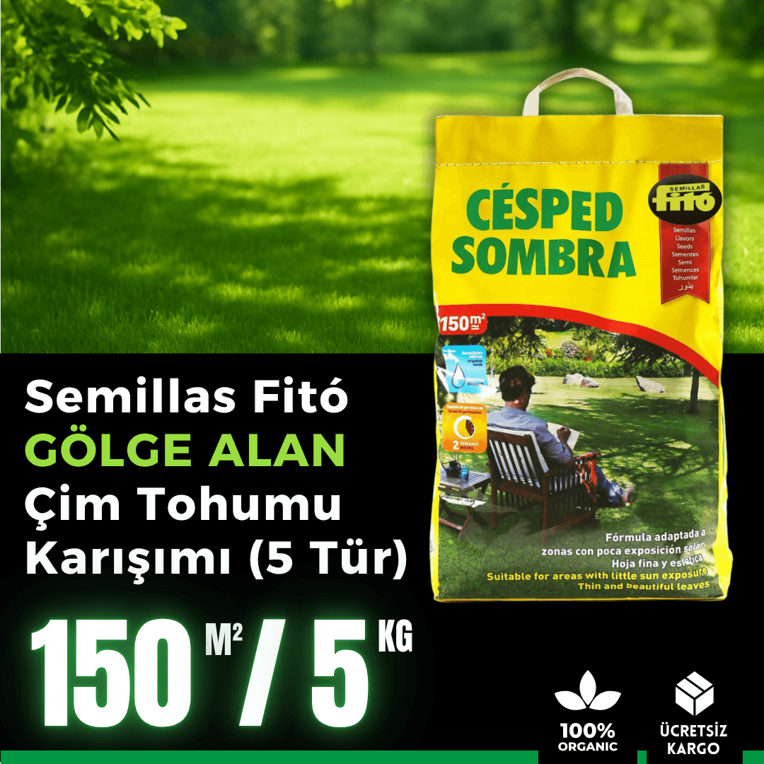Semillas Fitó Gölge Alanlar İçin İthal Çim Tohumu Karışımı (5 Tür) – 150 m²