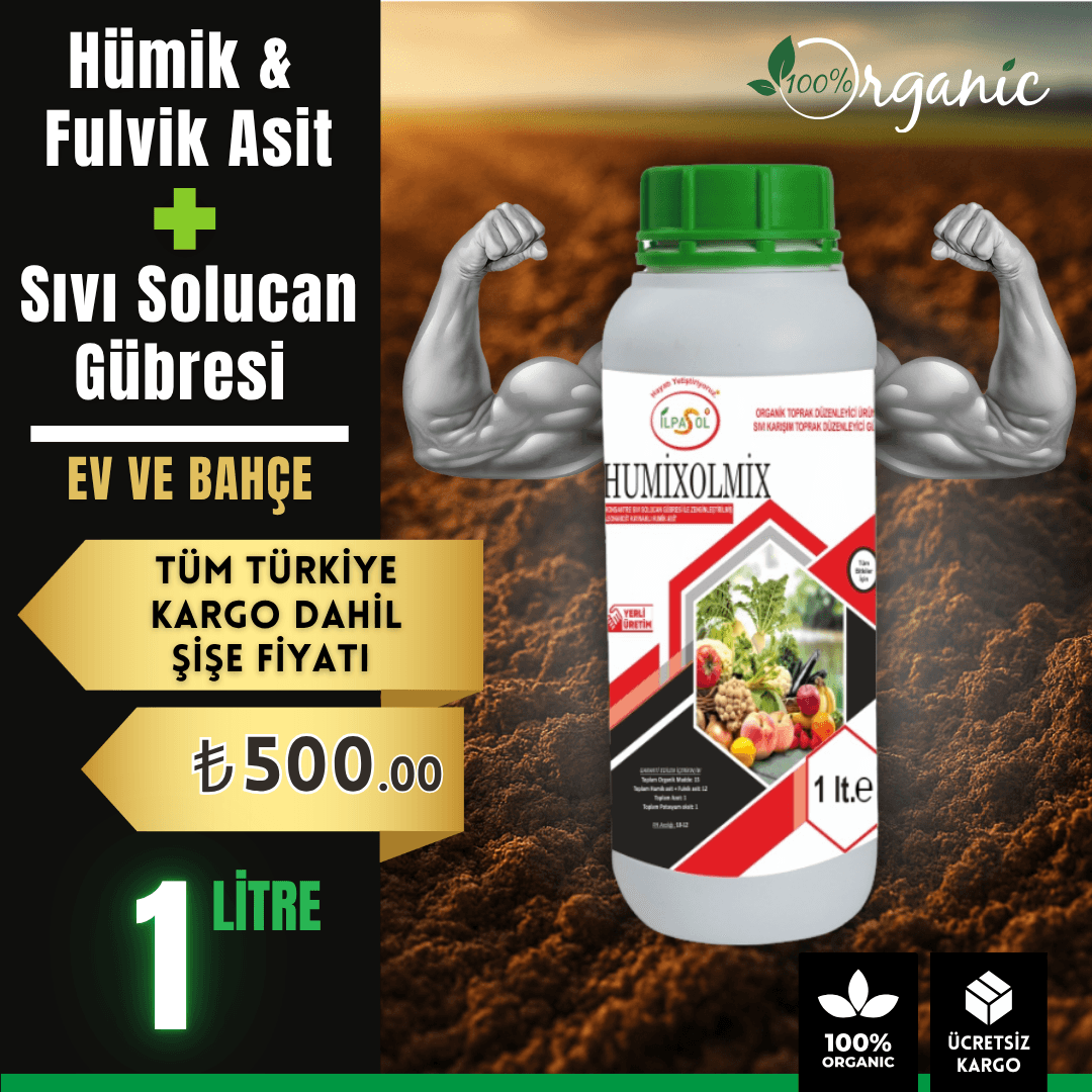 İlpasol Humixolmix Hümik Fulvik Asit + Sıvı Solucan Gübresi - 1 Litre