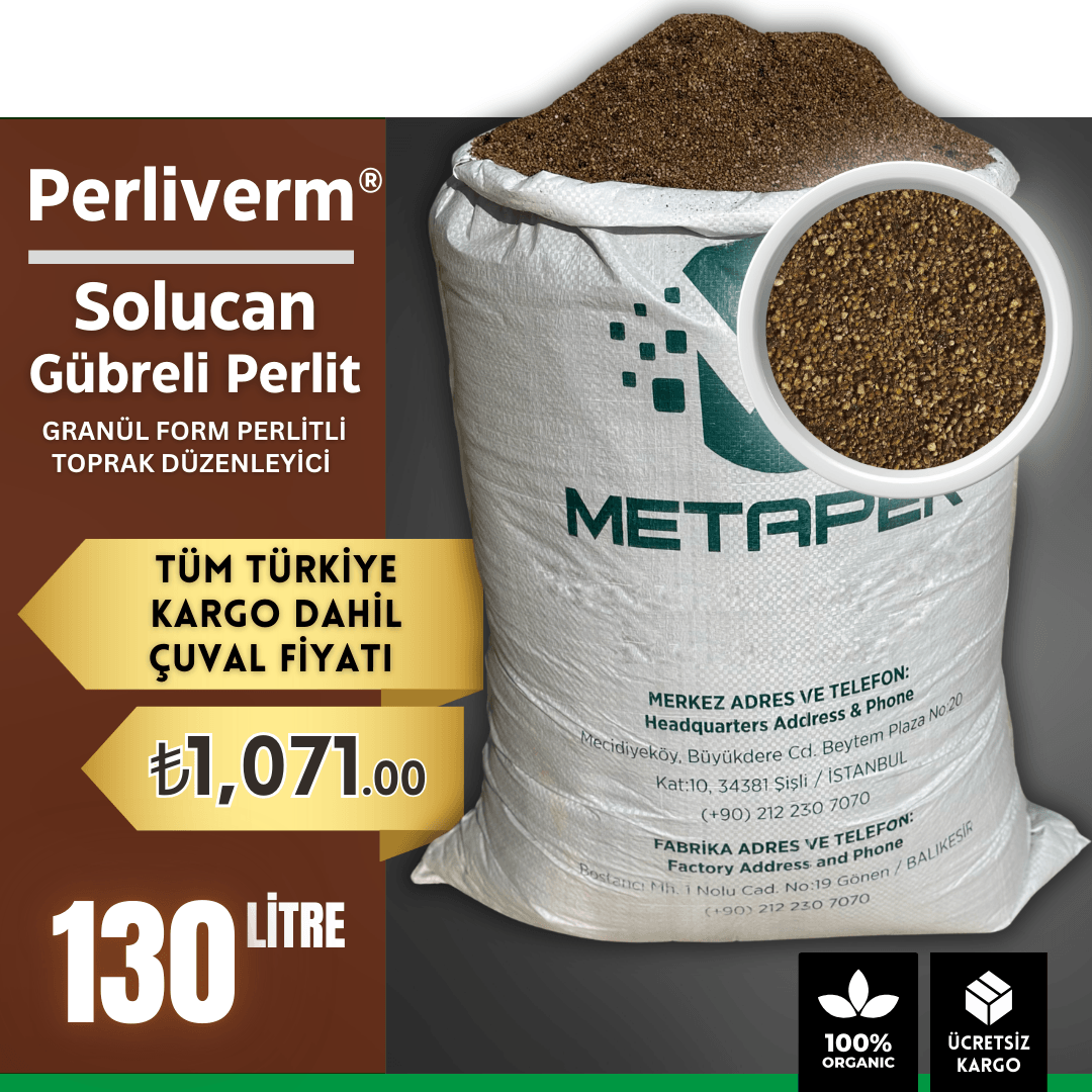 Solucan Gübreli Perlit Toprak Düzenleyici (130 Litre)