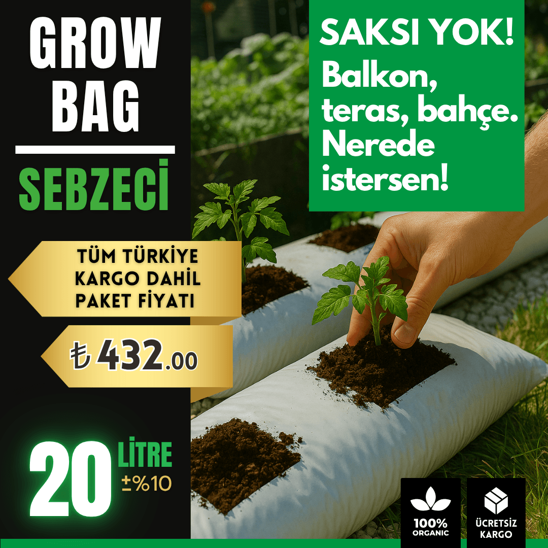 Growbag Sebzeci – Pratik Sebze Yetiştiriciliği için Hazır Yetiştirme Torbası