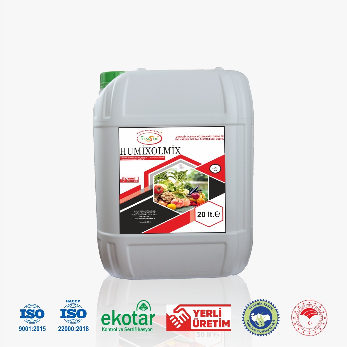 İlpasol Humixolmix Hümik Fulvik Asit + Sıvı Solucan Gübresi - 20 Litre