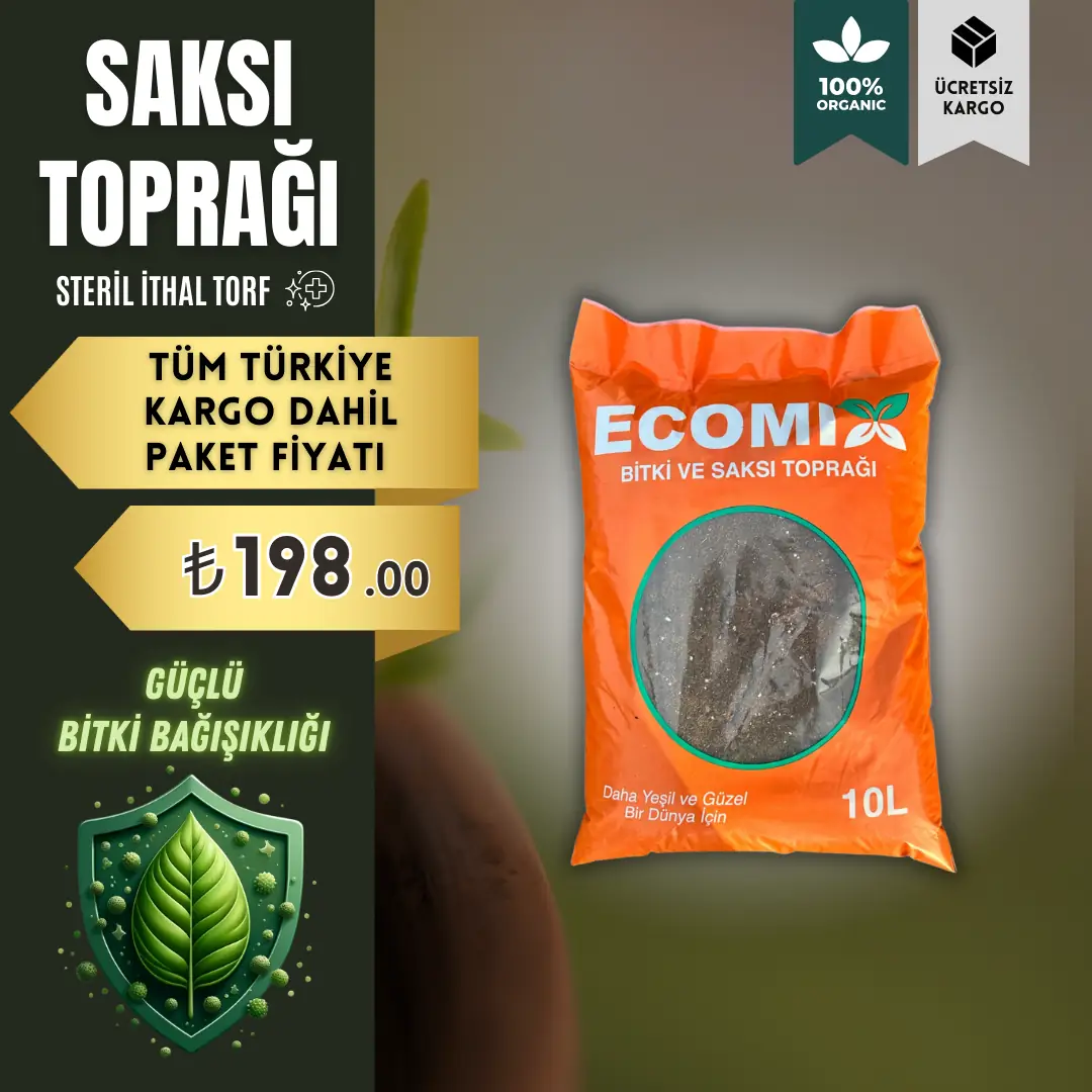 10 Litre Bitki ve Saksı Toprağı (Steril İthal Torf Karışımı)