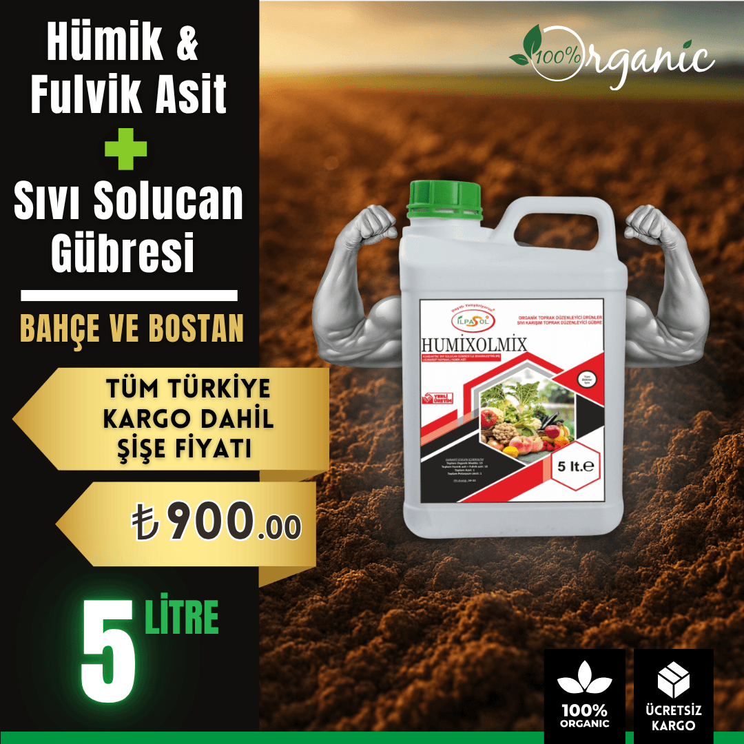 İlpasol Humixolmix Hümik Fulvik Asit + Sıvı Solucan Gübresi - 5 Litre