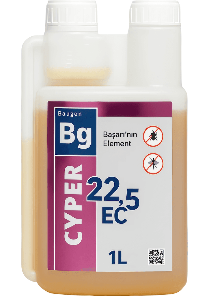 Baugen Cyper 22.5 EC Konsantre Böcek İlacı 1 Litre – Geniş Spektrumlu Haşere Kontrolü