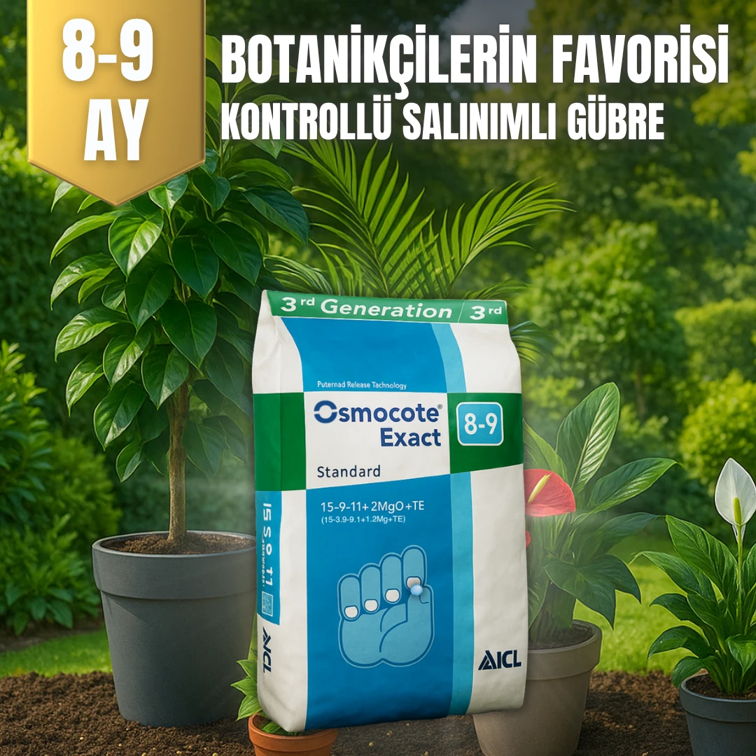 Osmocote® Exact Standard  15-9-11 + 2MgO + TE | 8-9 Ay Kontrollü Salınımlı Gübre
