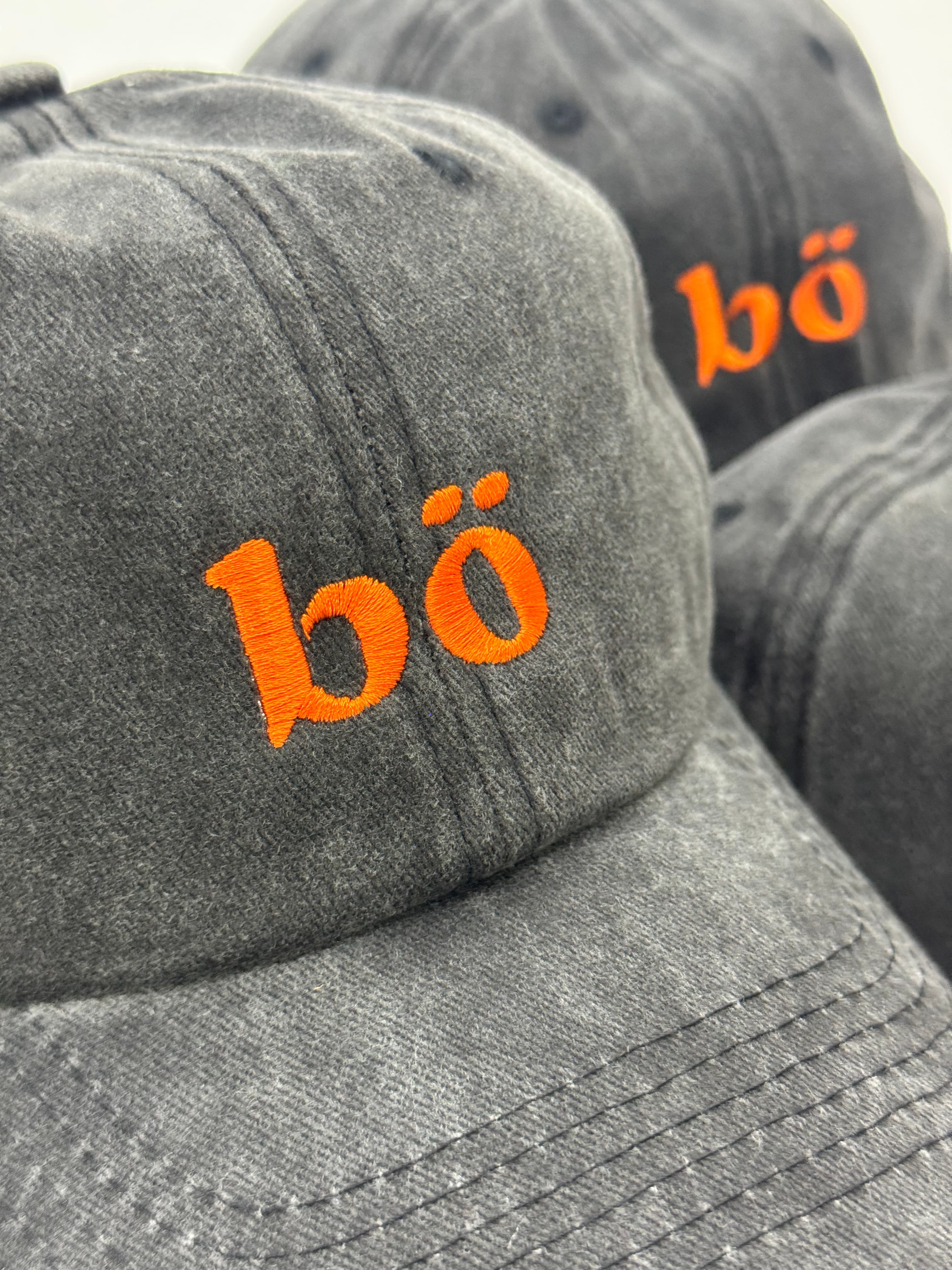 bö - Eskitilmiş Siyah Şapka