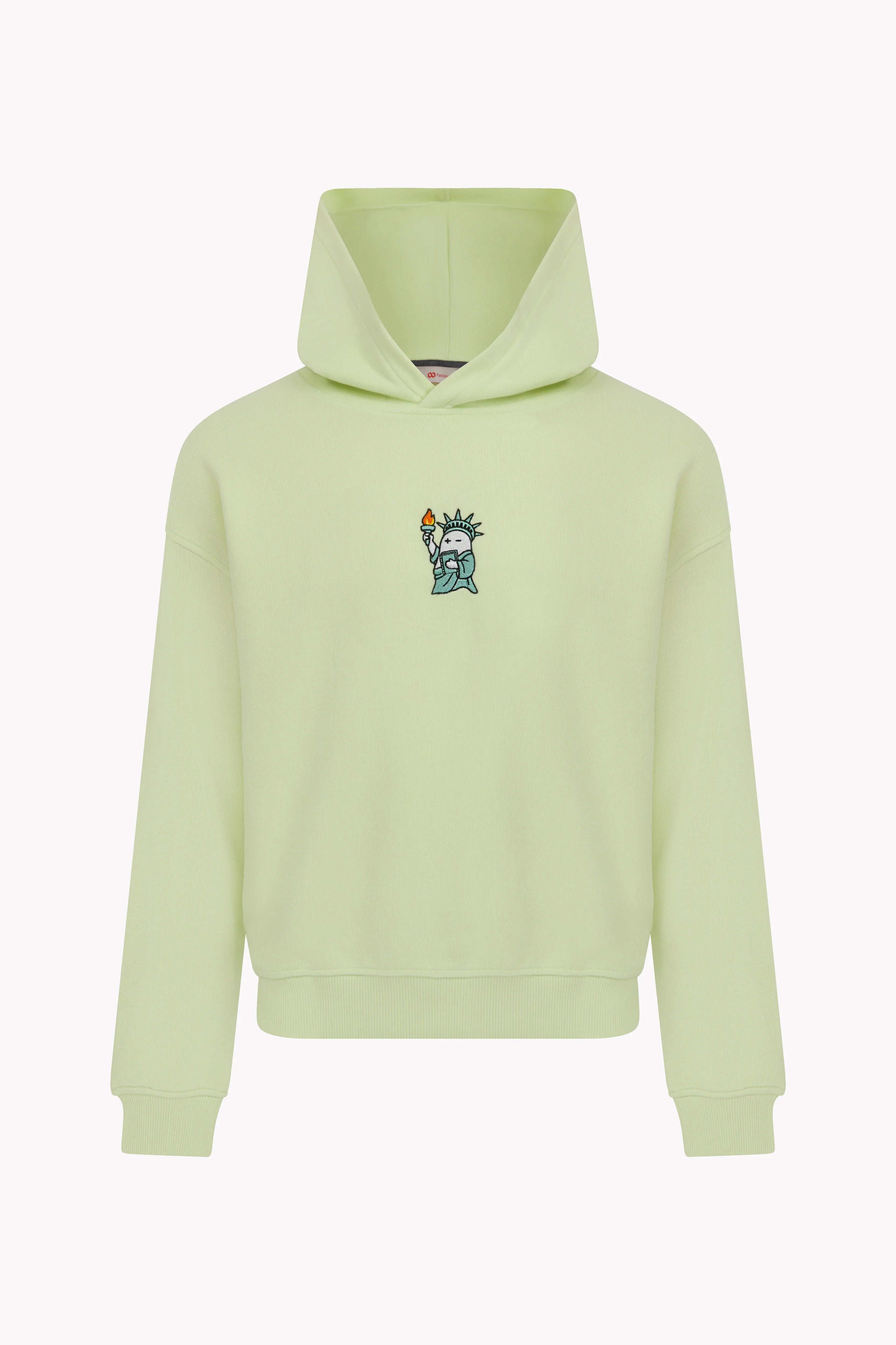 New York Heykeli - Misket Yeşili Hoodie