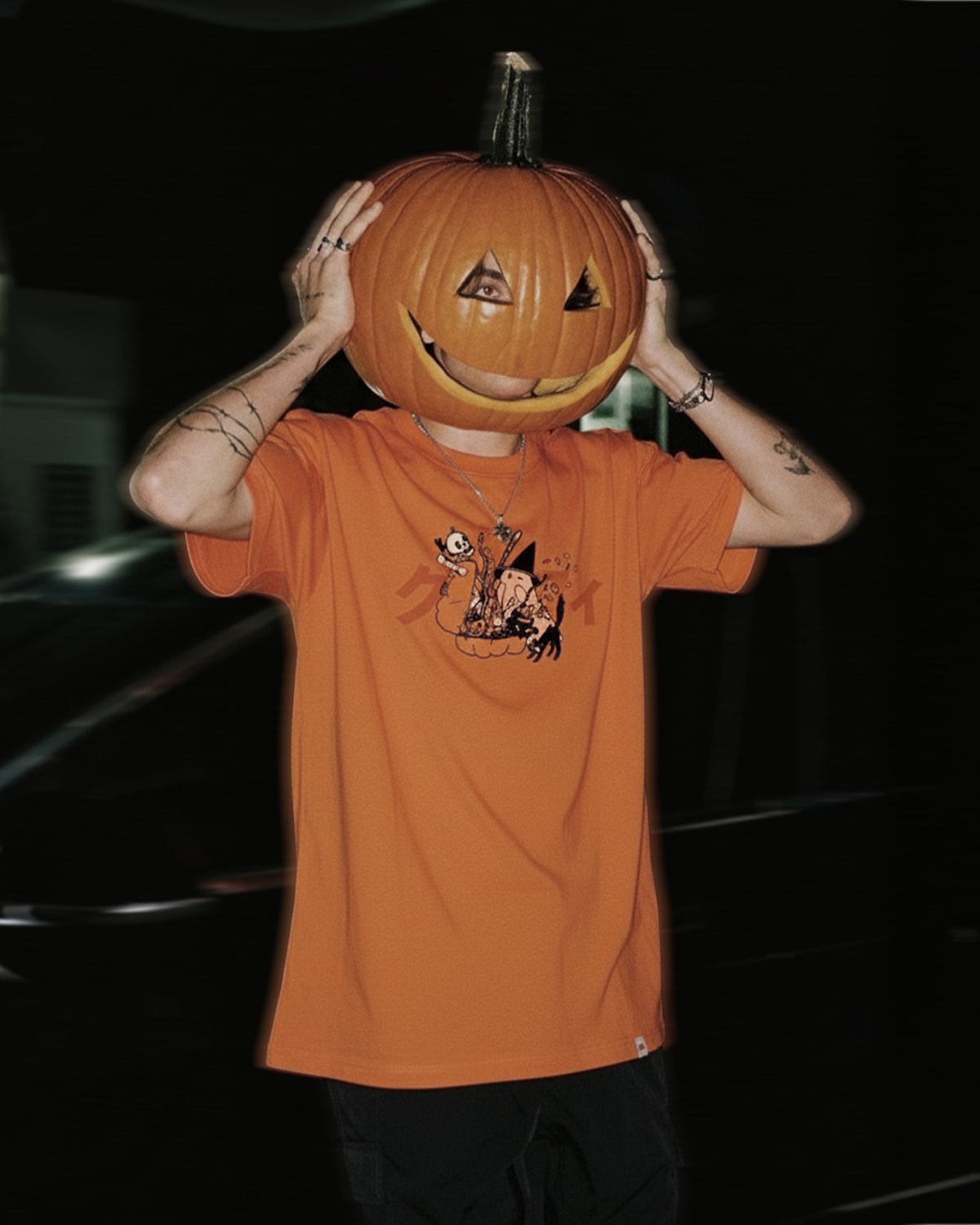 Spookie Goofie - Turuncu Oversize Tişört