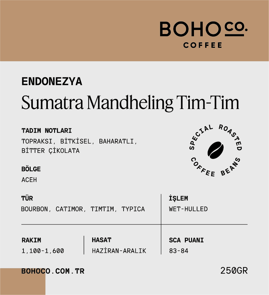 Endonezya Sumatra Mandheling Tim-Tim