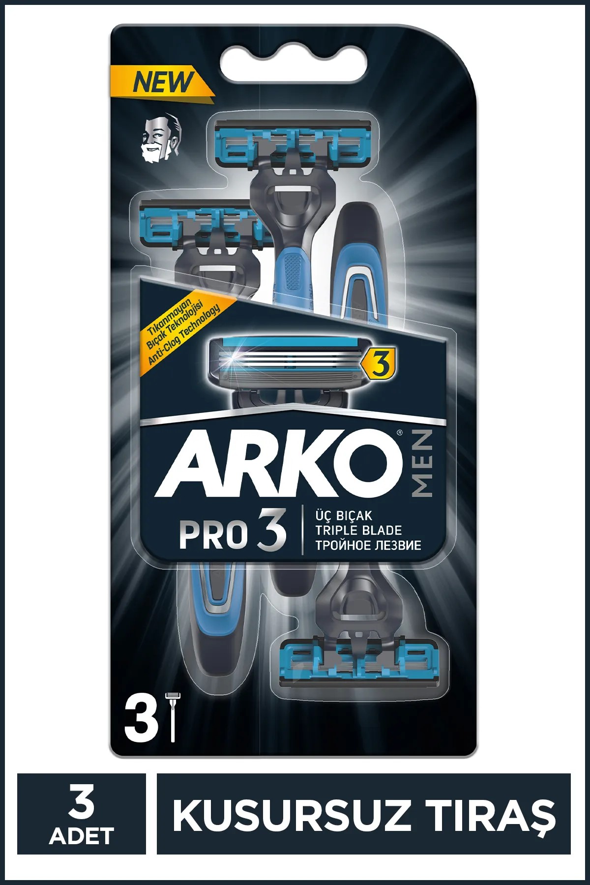 ARKO MEN 3 BIÇAK TIRAŞ BIÇAĞI
