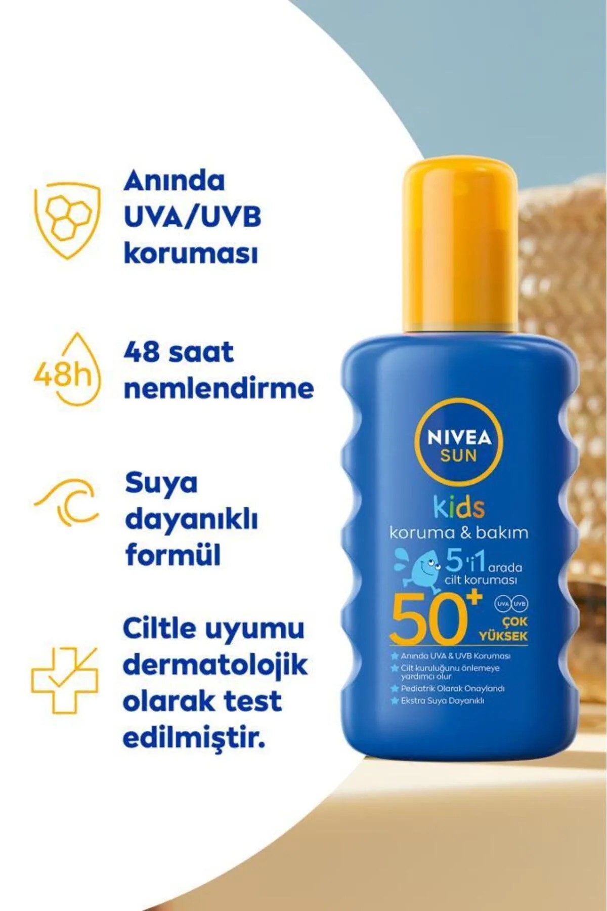 NIVEA SUN KİDS KORUMA BAJIM GÜNEŞ KREMİ SPF 50+