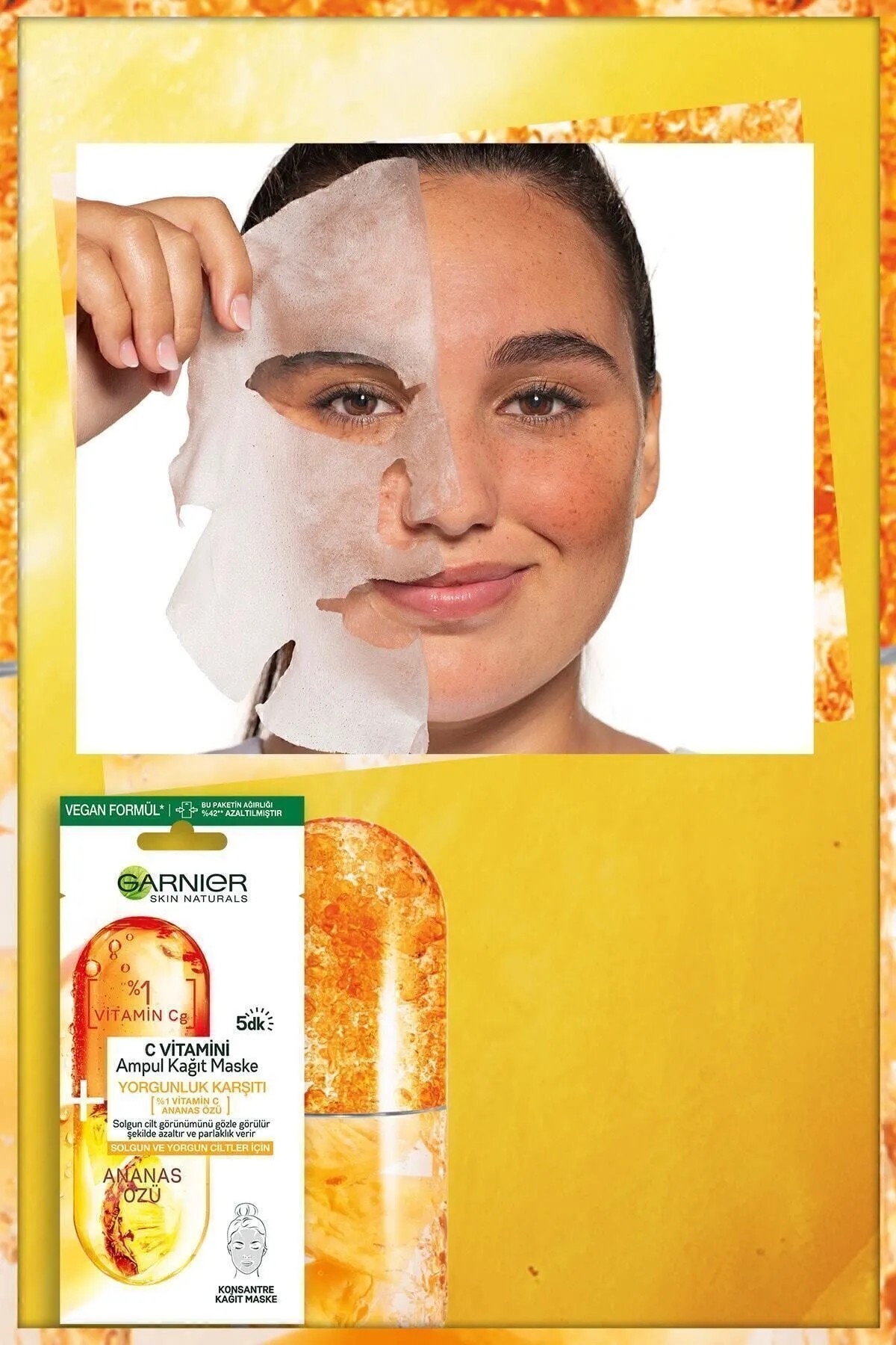 GARNİER C VİTAMİNİ AMPUL KAĞIT MASKE