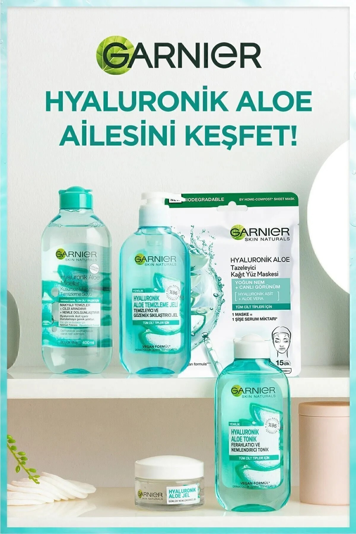 GARNIER HYALURONİK ALOE MİCELLAR KUSURSUZ MAKYAJ TEMİZLEME SUYU
