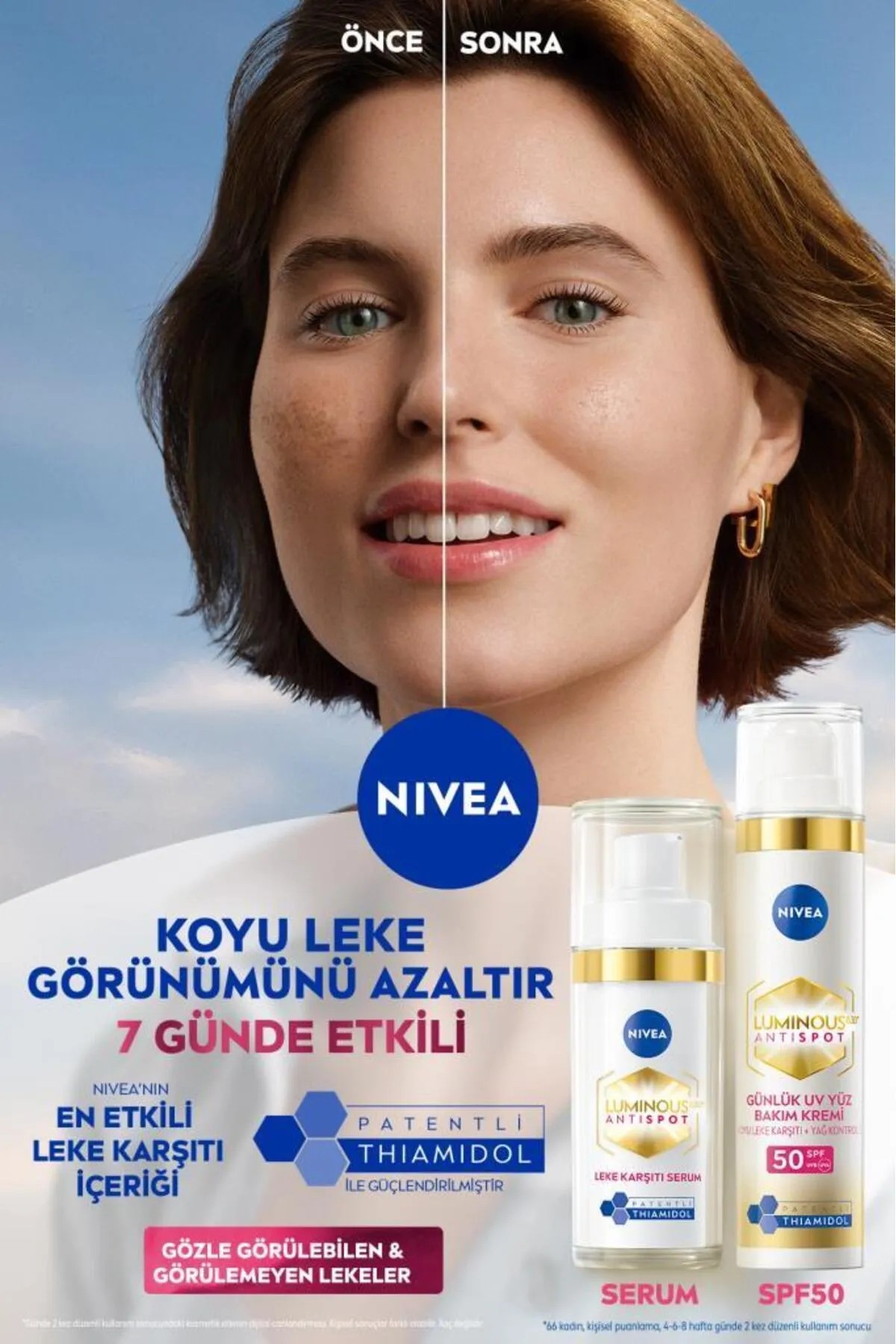 NIVEA CELLULAR LUMINOUS 630 ANTISPOT LEKE KARŞITI GÜNDÜZ BAKIM KREMİ SPF 50 40 ML