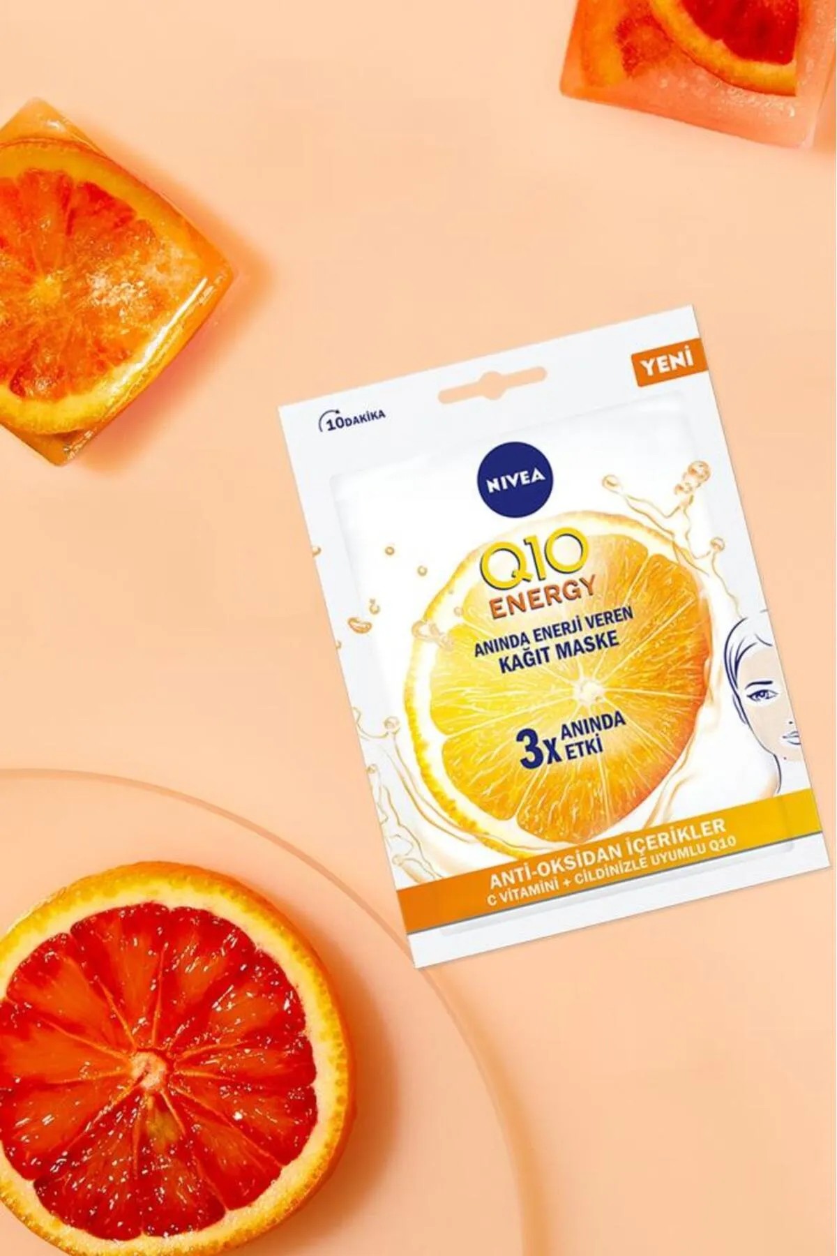 NIVEA Q10 ENERGY  ANINDA ENERJİ VEREN KAĞIT MASKE