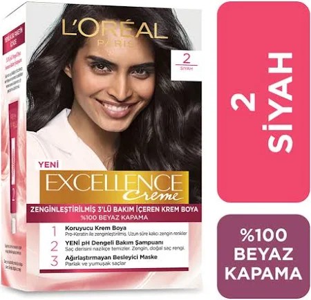 LOREAL PARİS 02 SİYAH SAÇ BOYASI
