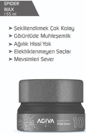 AGIVA HAİR  STYLING  WAX SPIDER  10 GRİ