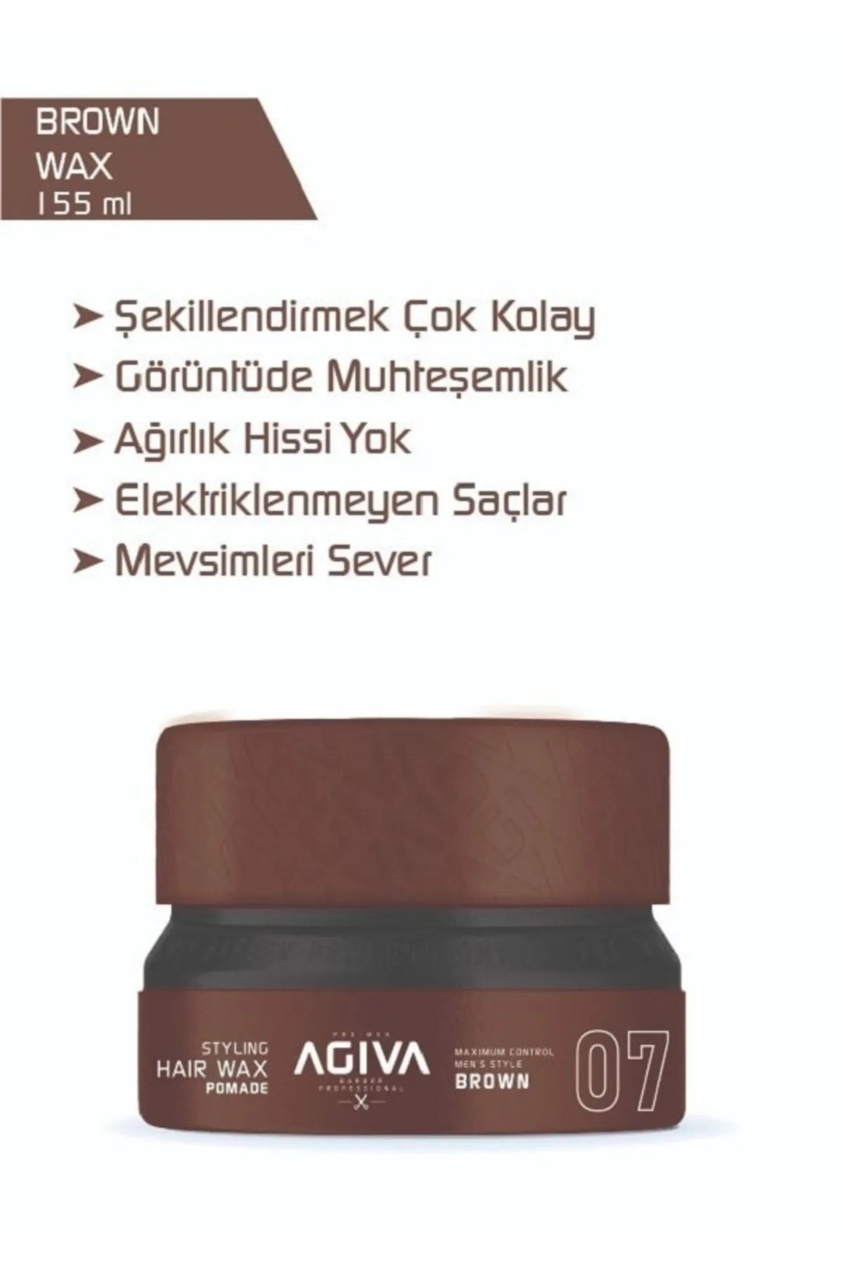 AGIVA HAİR  STYLING  AQUA WAX POMADE 07 KAHVERENGİ