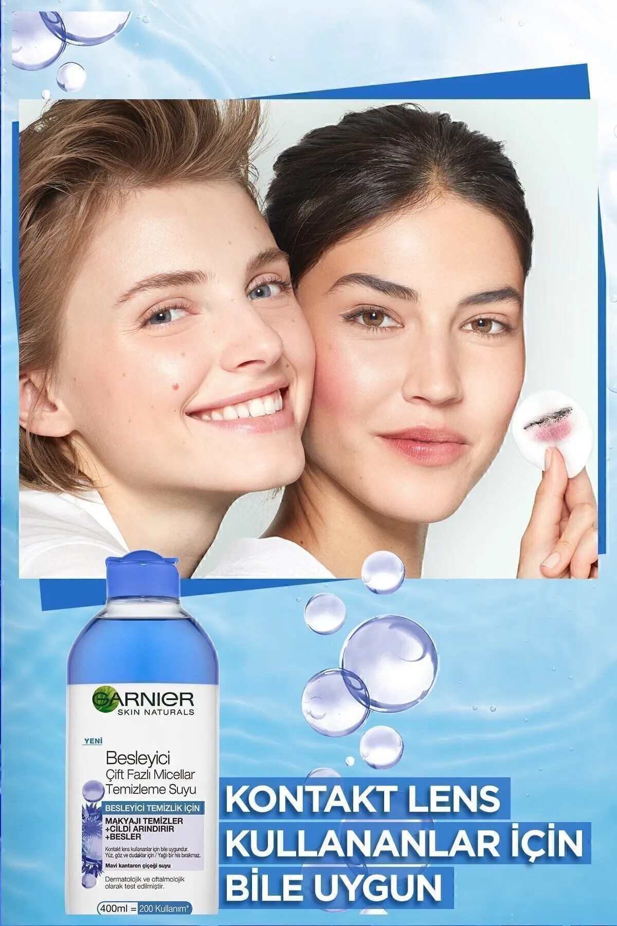 GARNIER BESLEYCİ ÇİFT FAZLI MİCELLAR TEMİZLEME SUYU