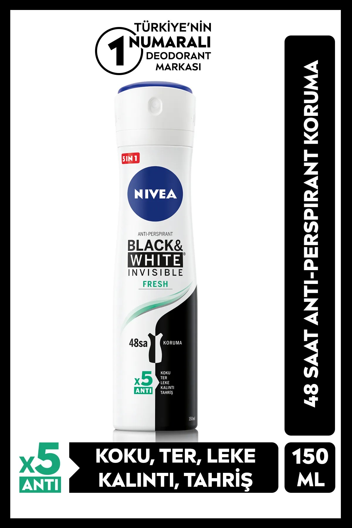 NIVEA BLACK & WHITW INVISIBLE FRESH DEO