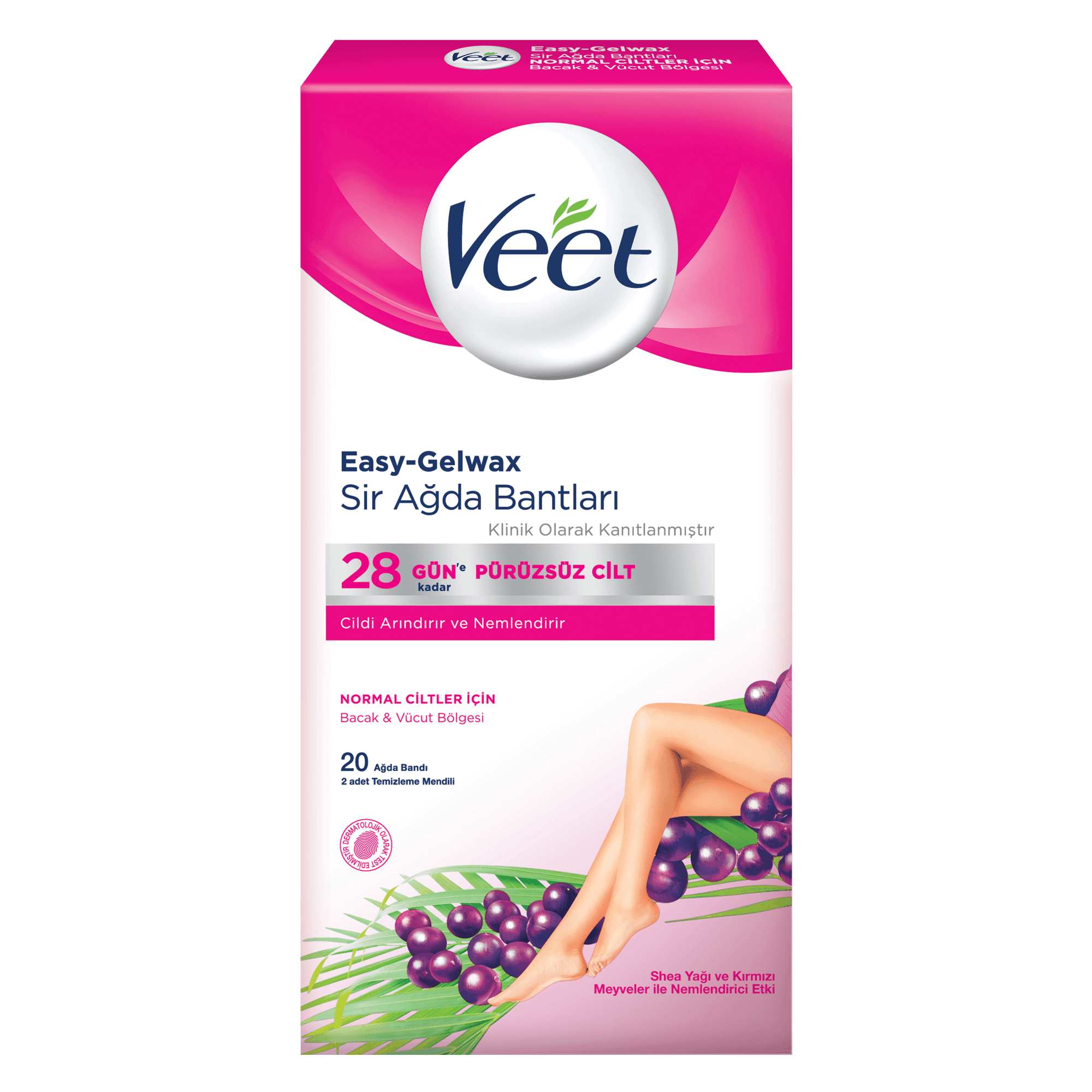 VEET  SİR AĞDA BANTLARI NORMAL CİLTLER VÜCUT BÖLGESİ