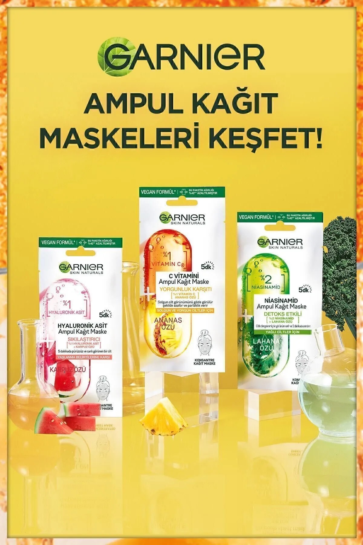 GARNİER C VİTAMİNİ AMPUL KAĞIT MASKE