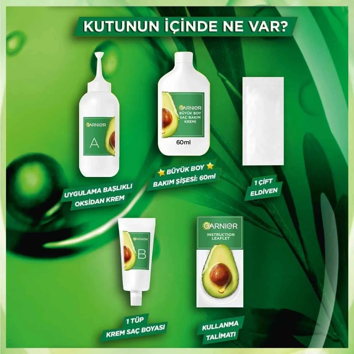 GARNİER 01 SİYAH SAÇ BOYASI