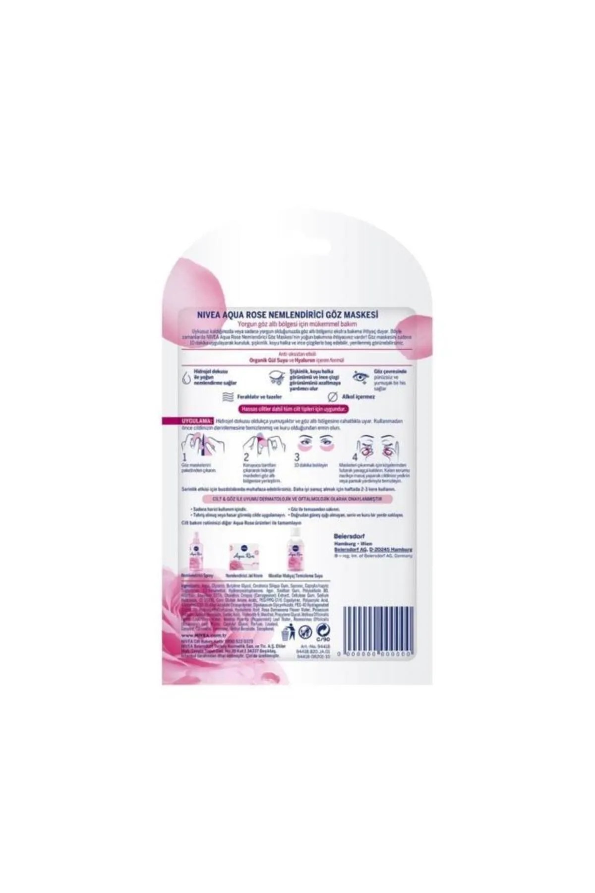 NIVEA AQUA ROSE NEMLENDİRİCİ GÖZ MASKESİ