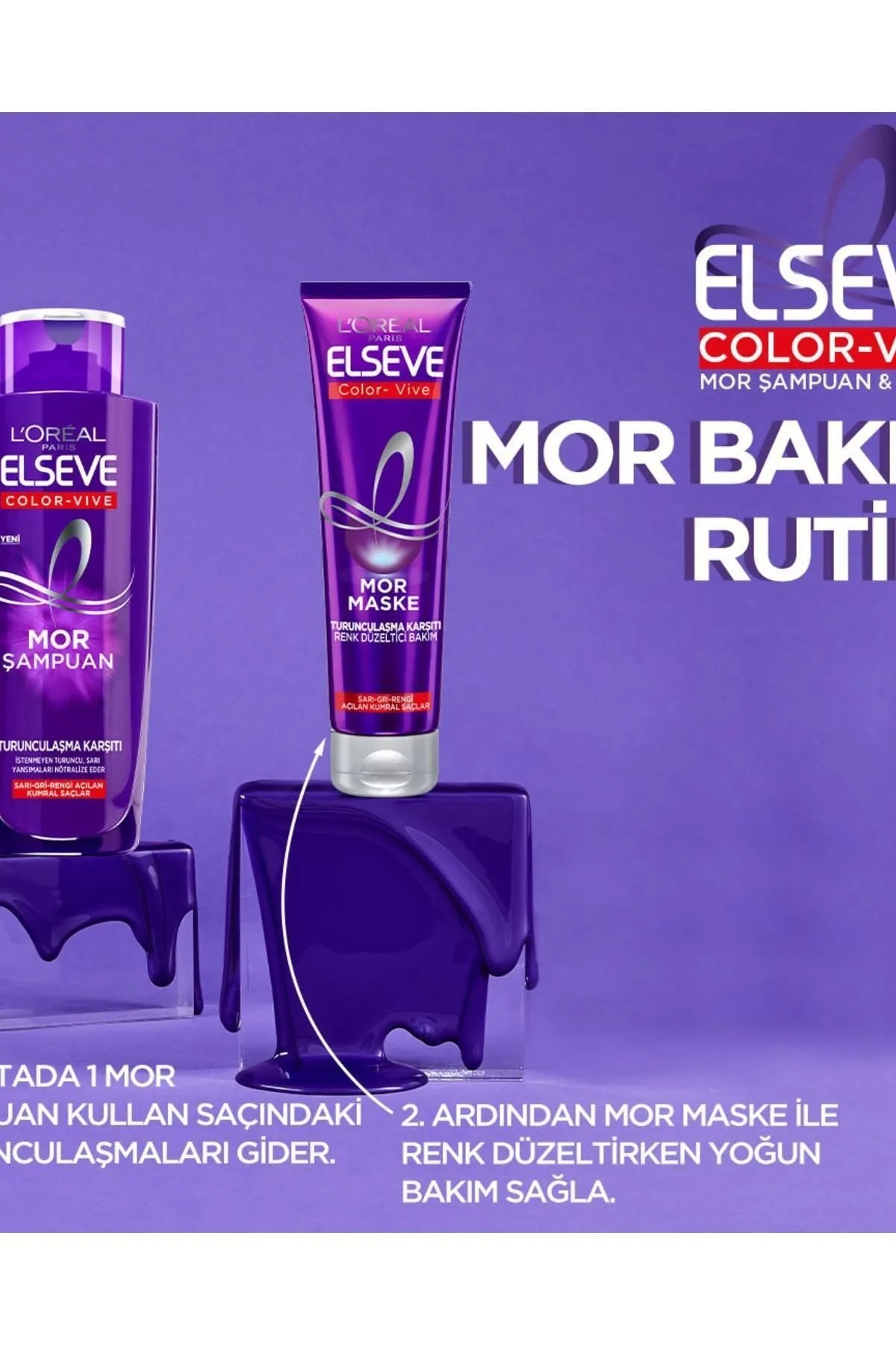 LOREAL ELSEVE TURUNCULAŞMA KARŞITI MOR ŞAMPUAN