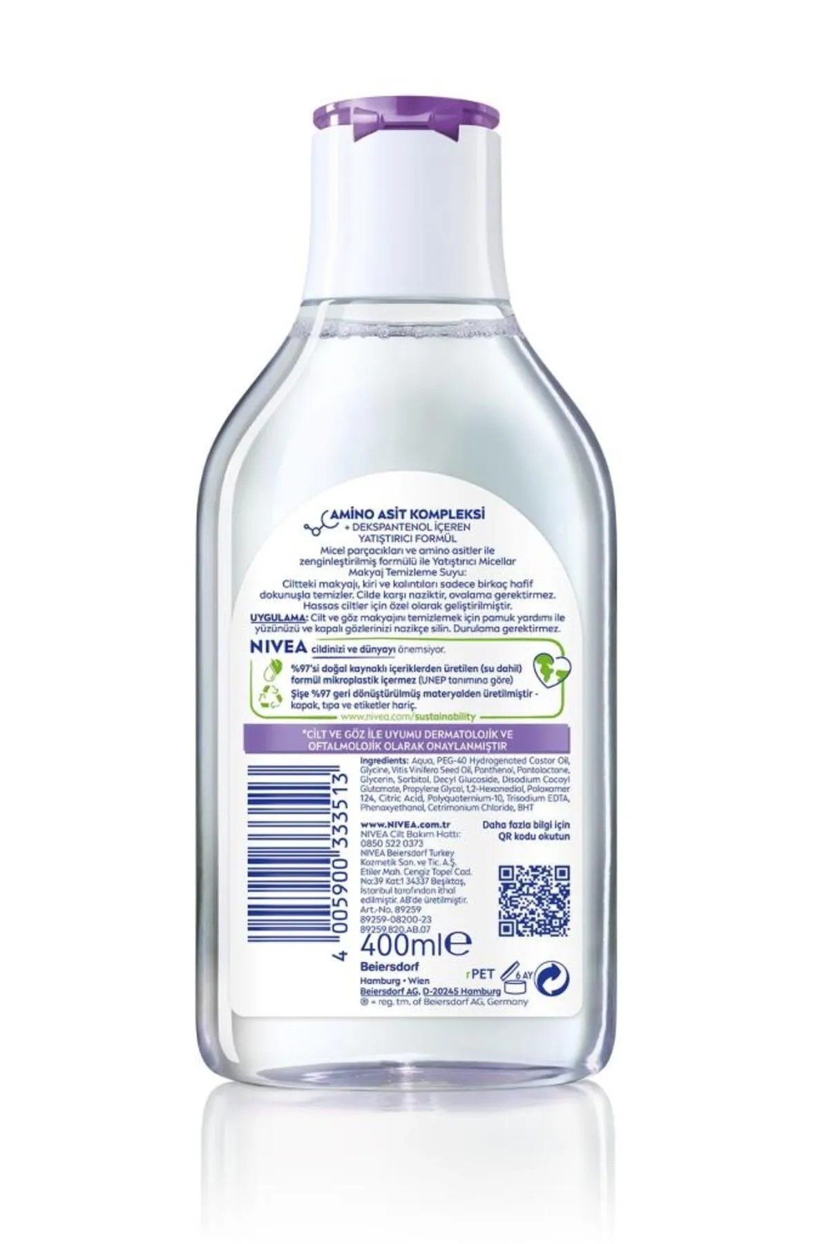 NIVEA MİCELLAR MAKYAJ TEMİZLEME SUYU YATIŞTIRICI