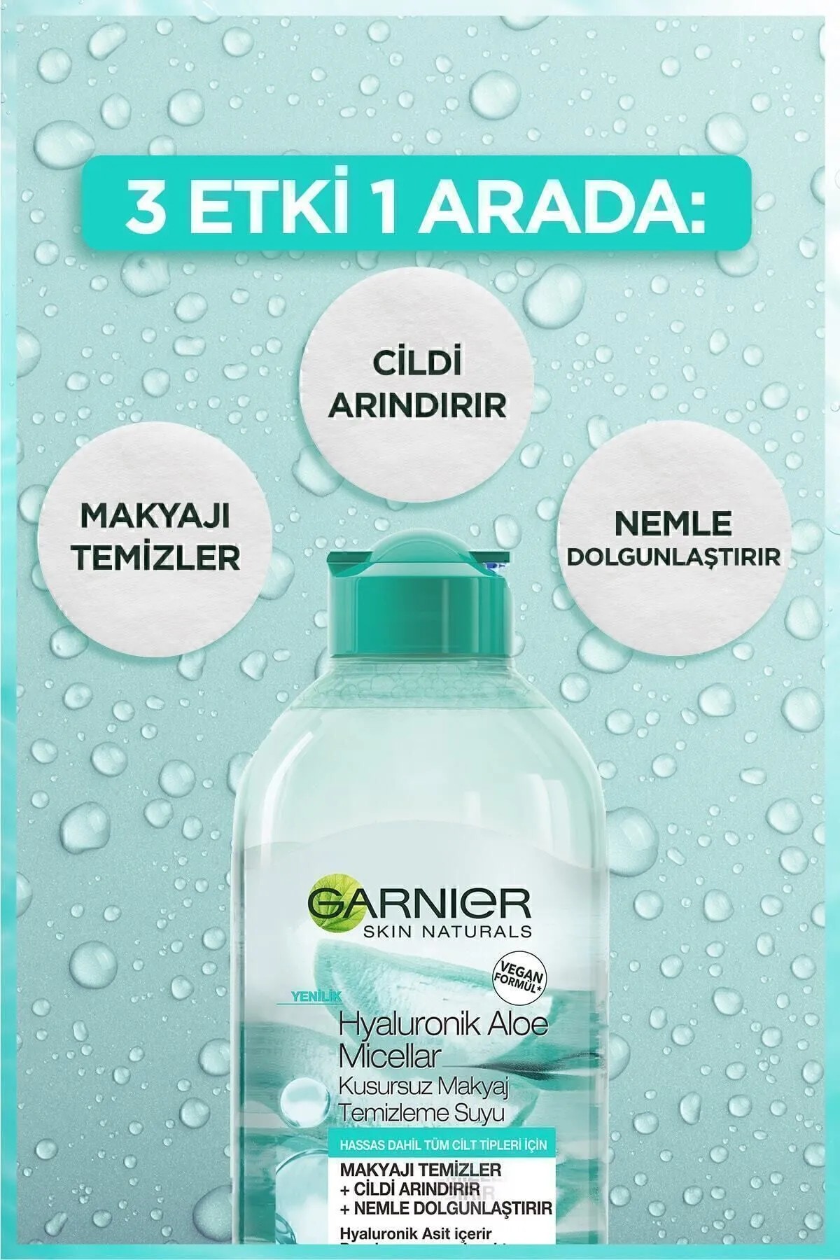 GARNIER HYALURONİK ALOE MİCELLAR KUSURSUZ MAKYAJ TEMİZLEME SUYU