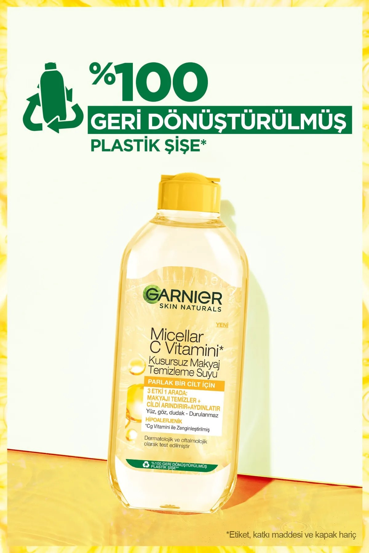 GARNIER MİCCELLAR C VİTAMİNİ KUSURSUZ MAKYAJ TEMİZLEME SUYU