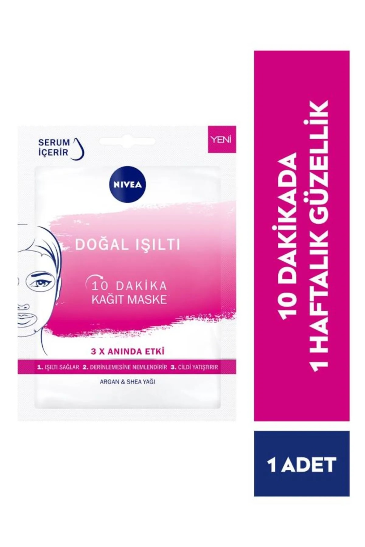 NIVEA DOĞAL IŞILTI KAĞIT MASKE