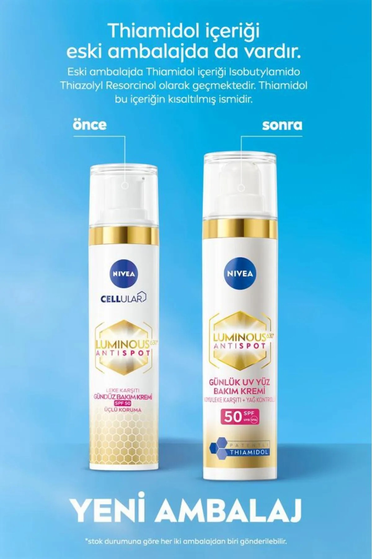 NIVEA CELLULAR LUMINOUS 630 ANTISPOT LEKE KARŞITI GÜNDÜZ BAKIM KREMİ SPF 50 40 ML