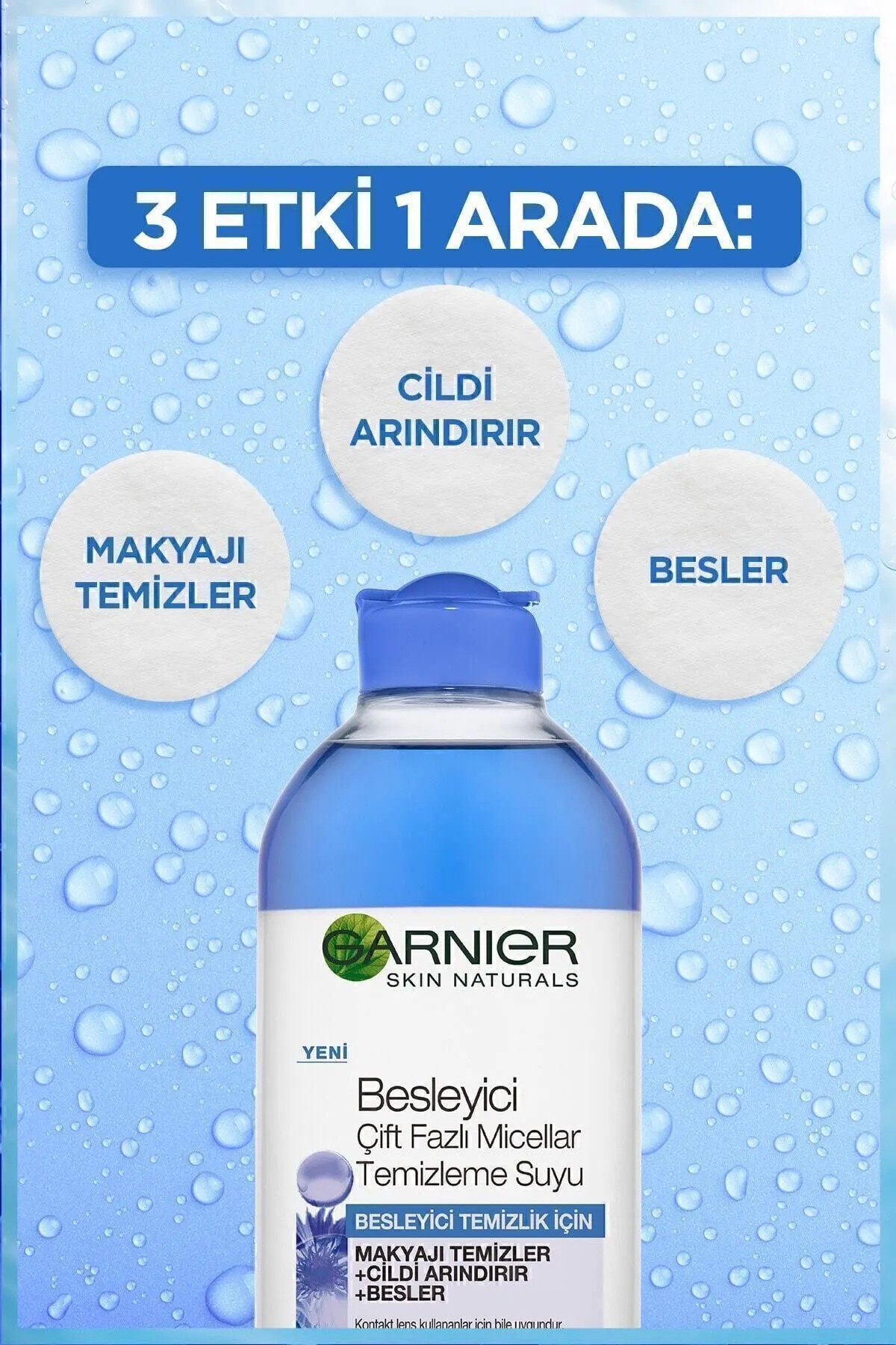 GARNIER BESLEYCİ ÇİFT FAZLI MİCELLAR TEMİZLEME SUYU
