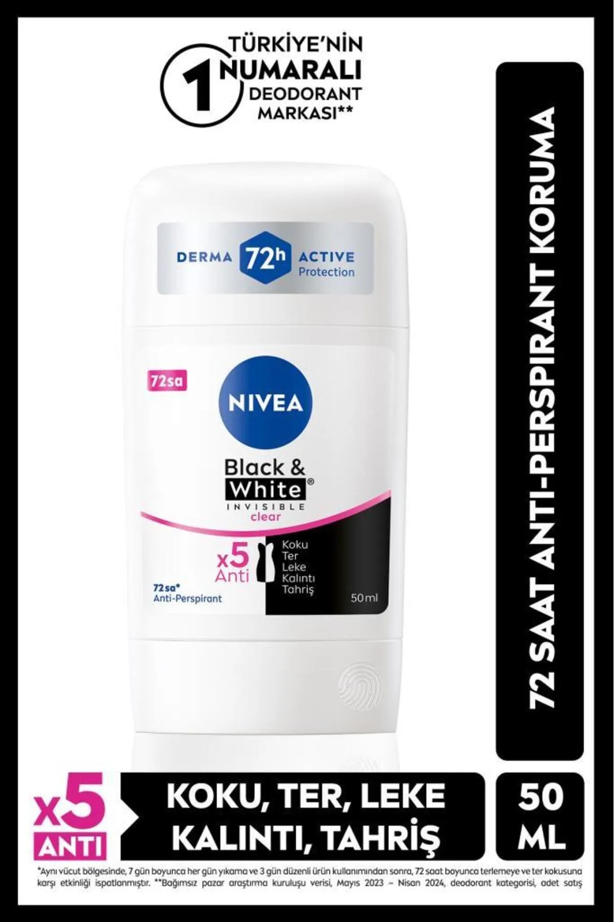 NIVEA BLACK & WHITE INVISIBLE CLEAR STİCK