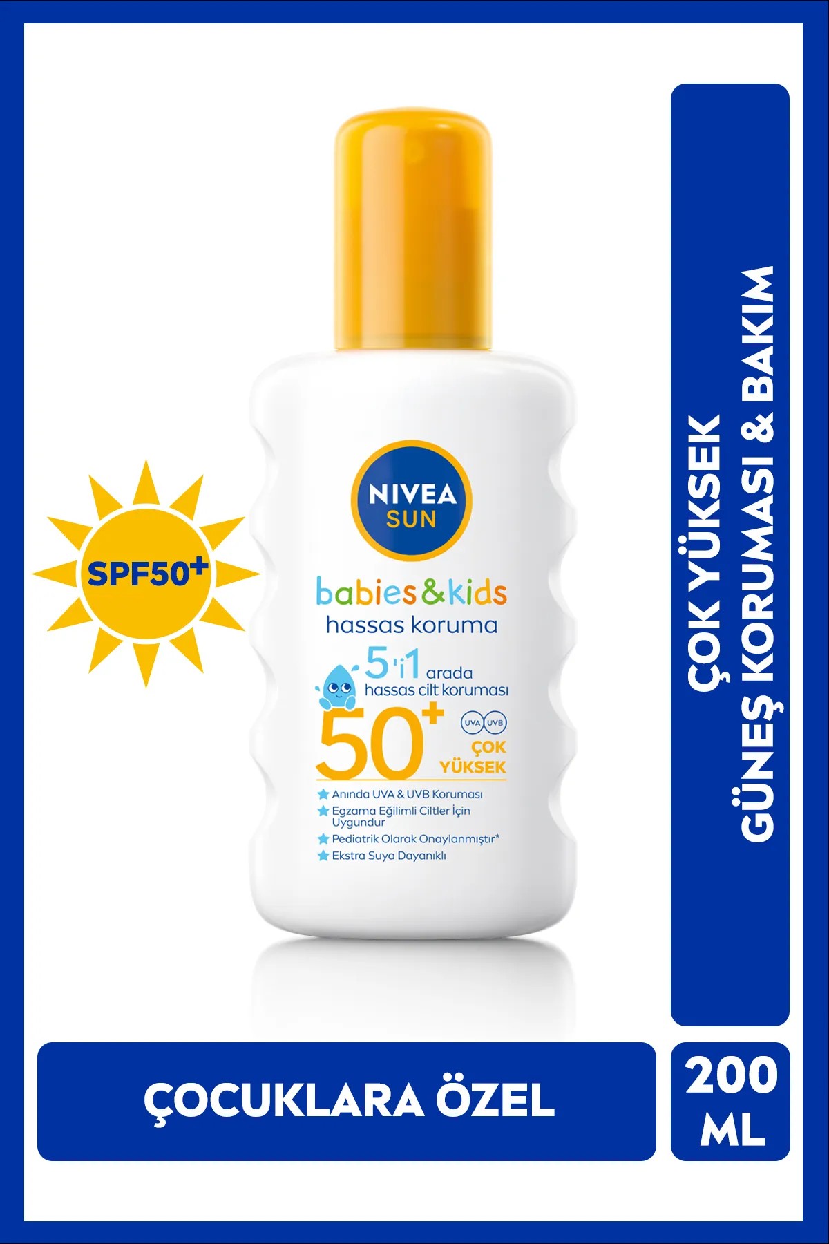 nivea babies kids hassas koruma 5 i 1 arada 50+ güneş kremi