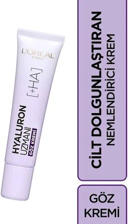LOREAL PARİS HYALURON  UZMANI CİLT DOLGUNLAŞTIRAN NEMLENDİRİCİKREM GÖZ +HA