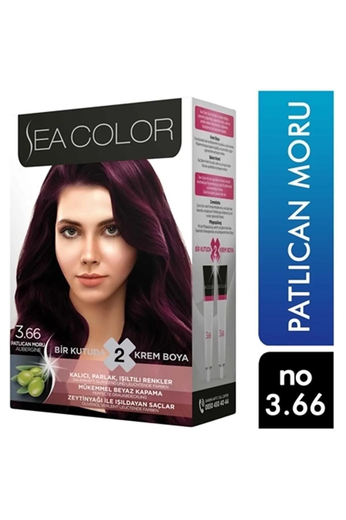 SEA COLOR 3.66 PATLICAN MORU SAÇ BOYASI