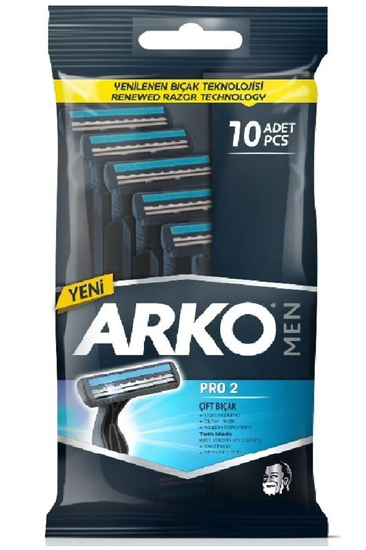 ARKO MEN PRO2 10LU ÇİFT TIRAŞ BIÇAĞI