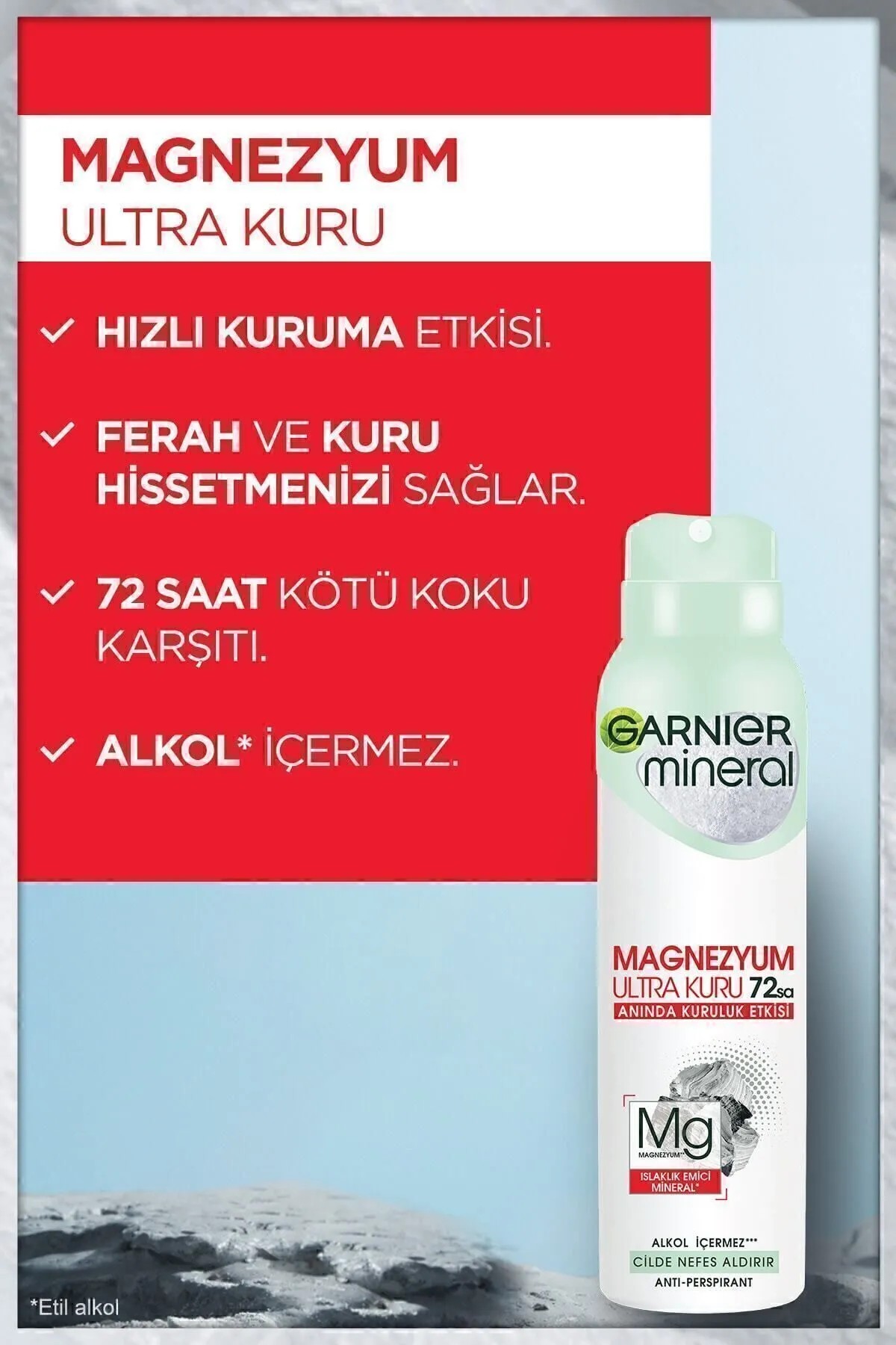 GARNİER MİNERAL MAGNEZYUM ULTRA KURU DEDORANT WOMEN