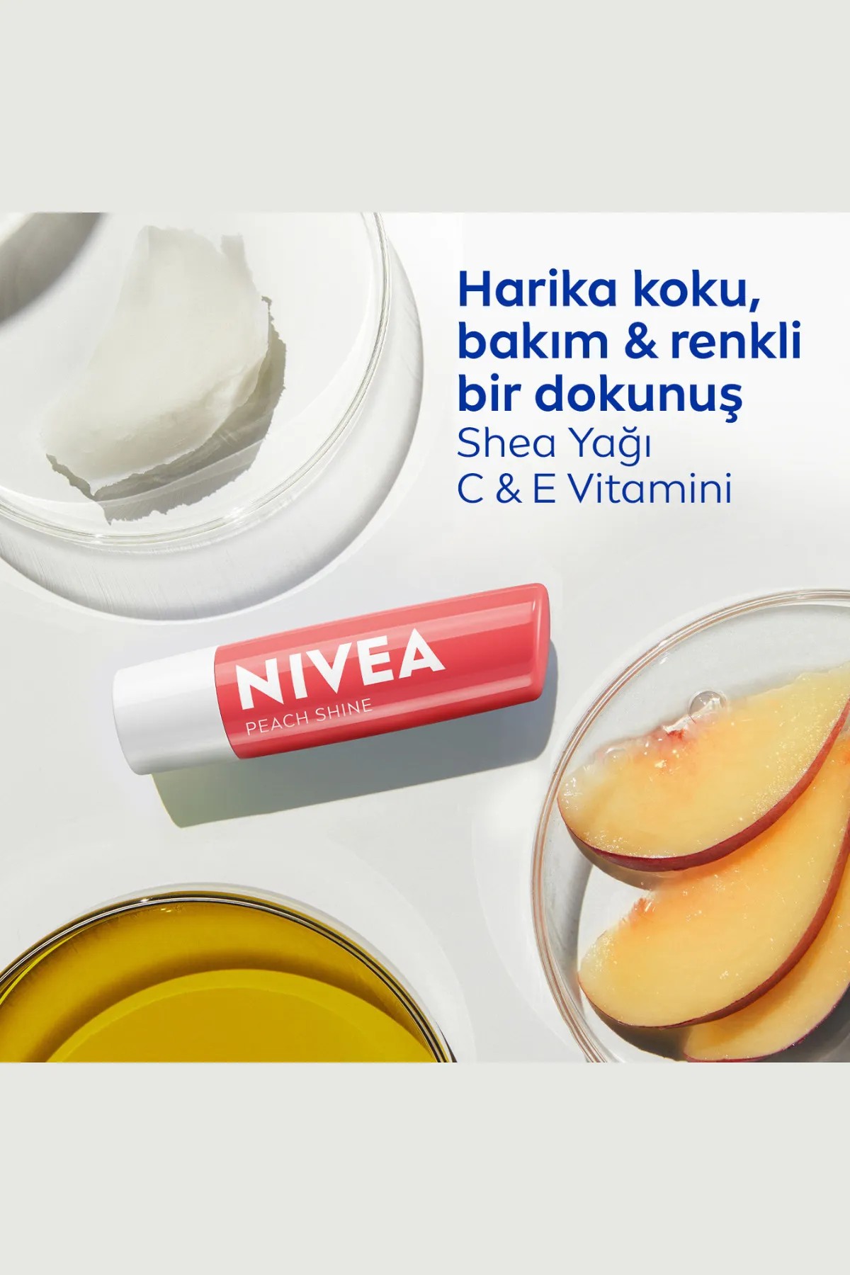 NIVEA PEACH SHİNE DUDAK BAKIM KREMİ