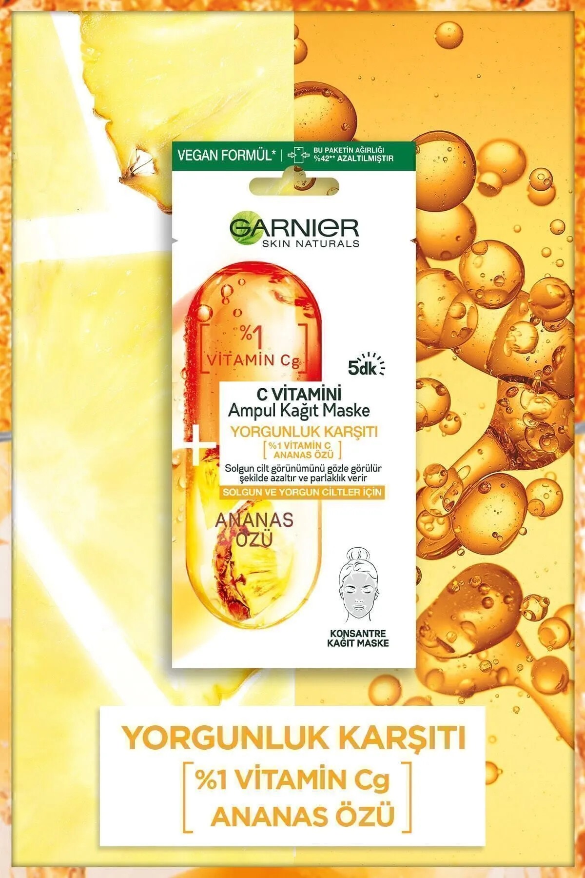 GARNİER C VİTAMİNİ AMPUL KAĞIT MASKE