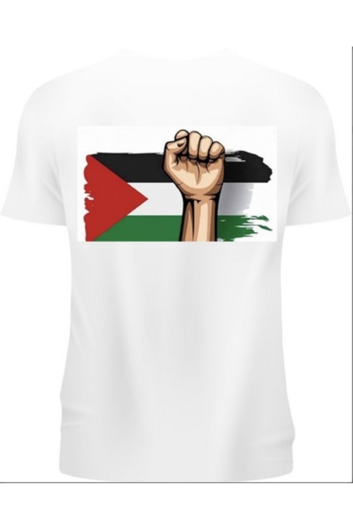 Özel Filistin Ön Arka Çift Baskılı T-shirt