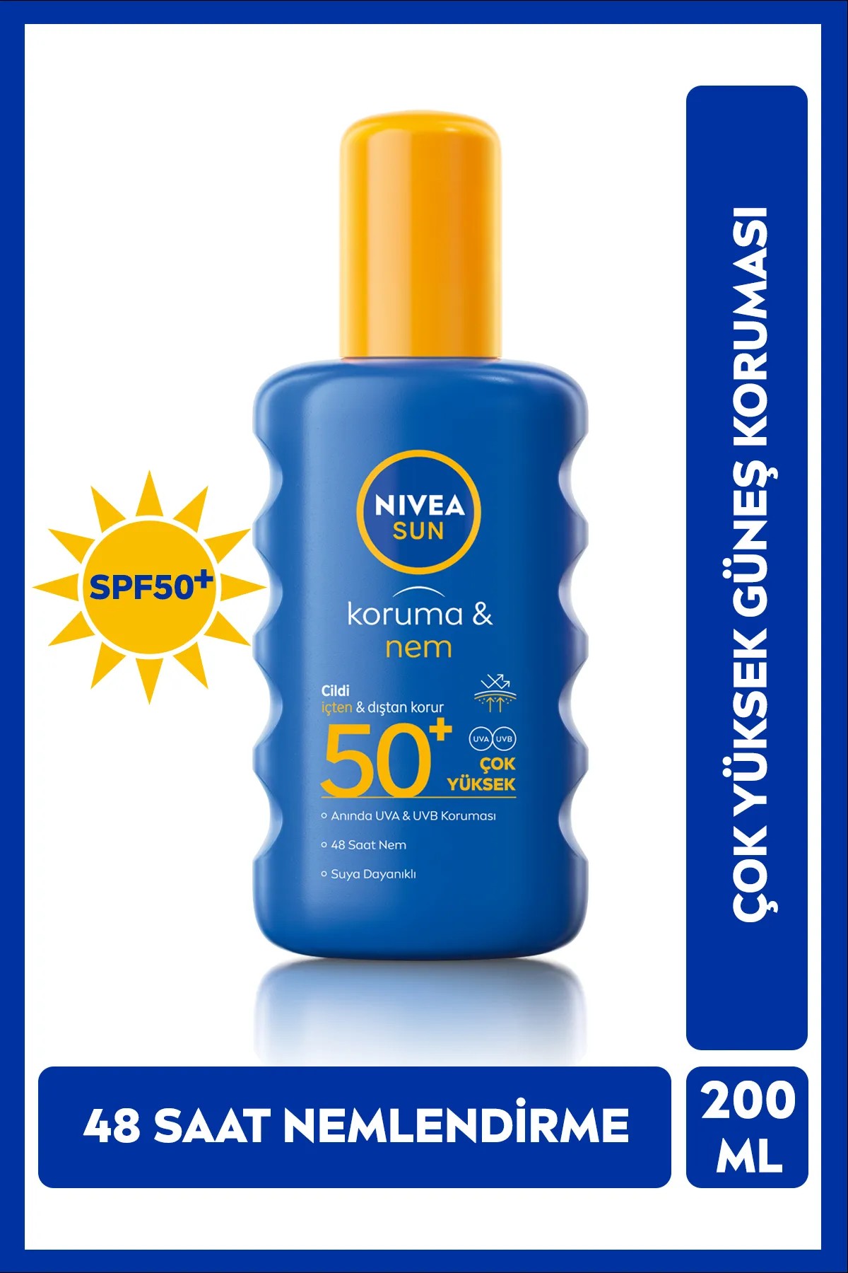 nıvea sun koruma nem cildi içten dıştan korur 50+ güneş kremi