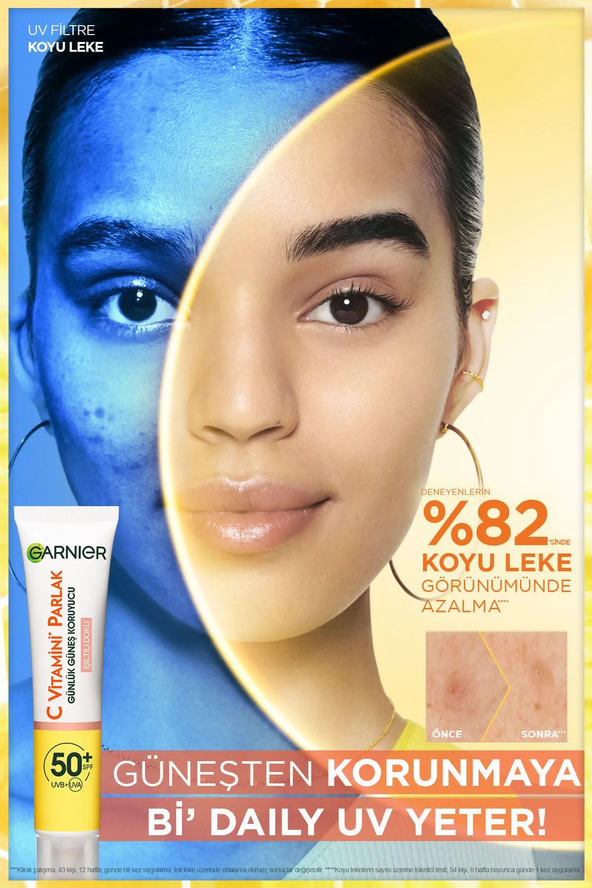 GARINER C VİTAMİNİ PARLAK GÜNEŞ KORUYUCU SPF50