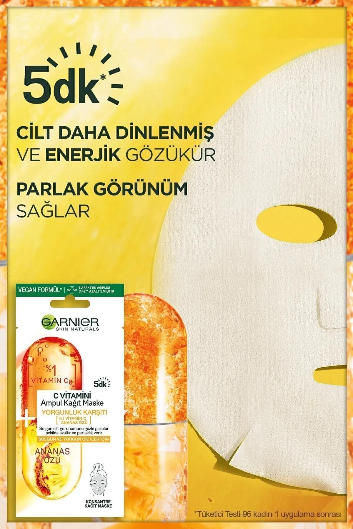GARNİER C VİTAMİNİ AMPUL KAĞIT MASKE