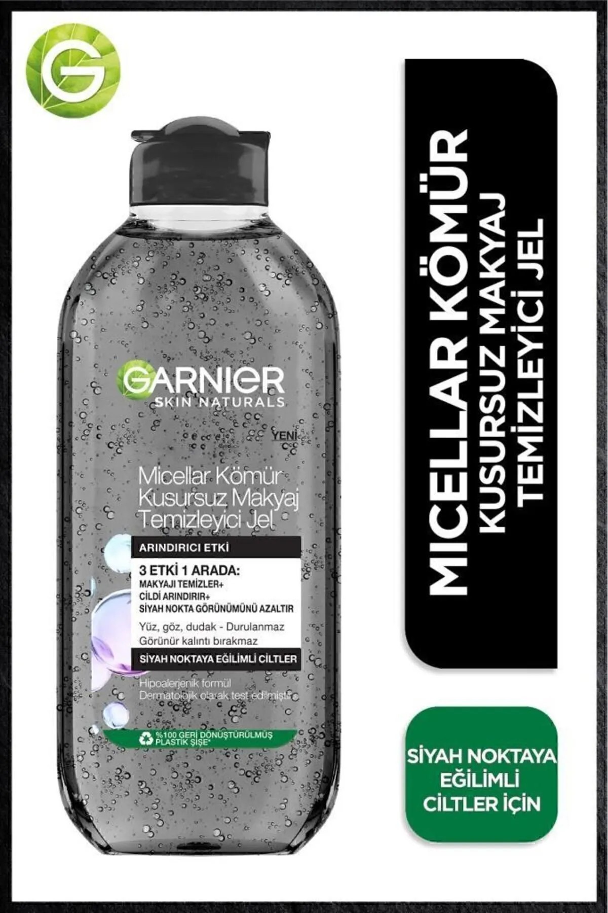 GARNIER MİCELLAR KÖMÜR MAKYAJ TEMİZLEME JELİ